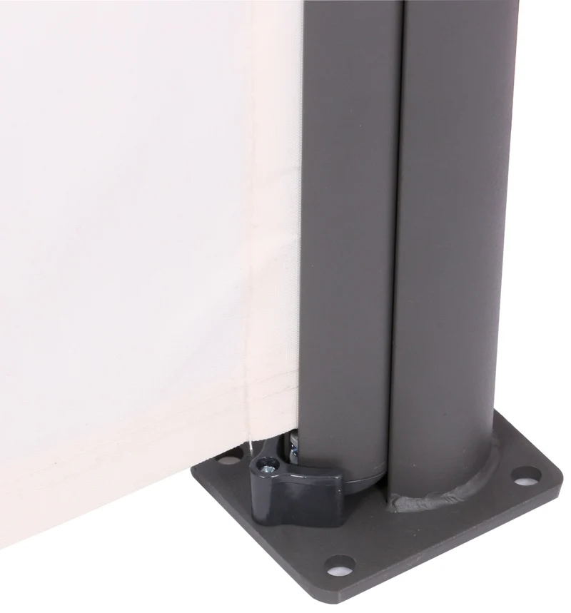 Brise-vue panneau pour jardin ou terrasse paravent d'extérieur 300x180 cm en aluminium et tissu crème 10_0002979