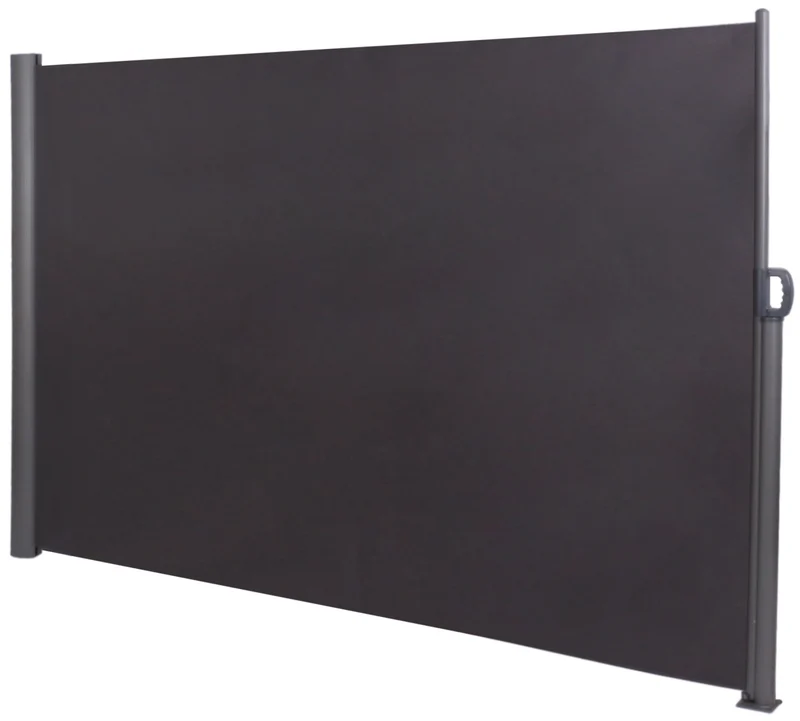 Brise-vue panneau pour jardin ou terrasse paravent d'extérieur 300x180 cm en aluminium et tissu anthracite 10_0002978