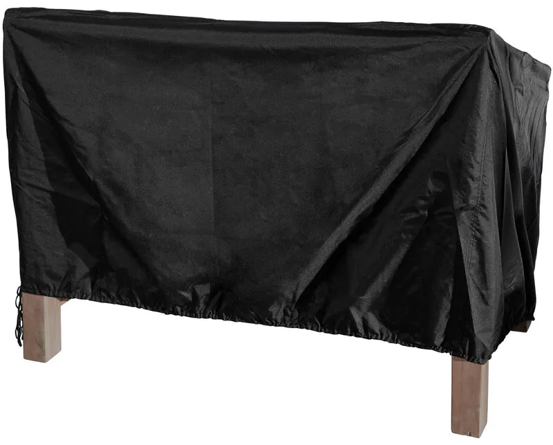 Housse de protection bâche couverture pour banc de jardin de 120 cm en tissu noir 10_0002919