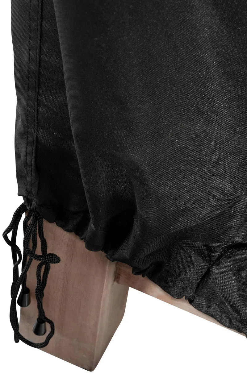 Housse de protection bâche couverture pour banc de jardin de 120 cm en tissu noir 10_0002919