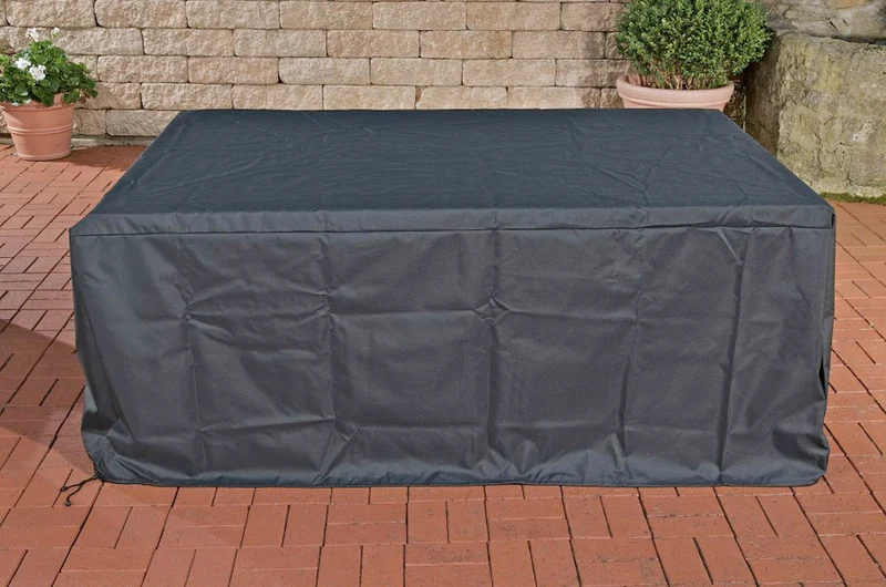 Housse de protection pour mobilier de jardin 85x100x68 cm en plastique hydrofuge noir 10_0002898