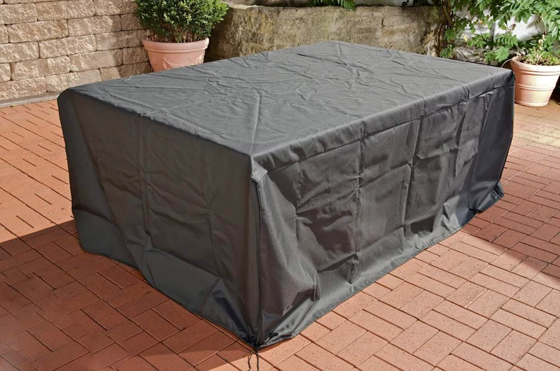 Housse de protection pour mobilier de jardin 68x85x100 cm en plastique hydrofuge noir 10_0002890