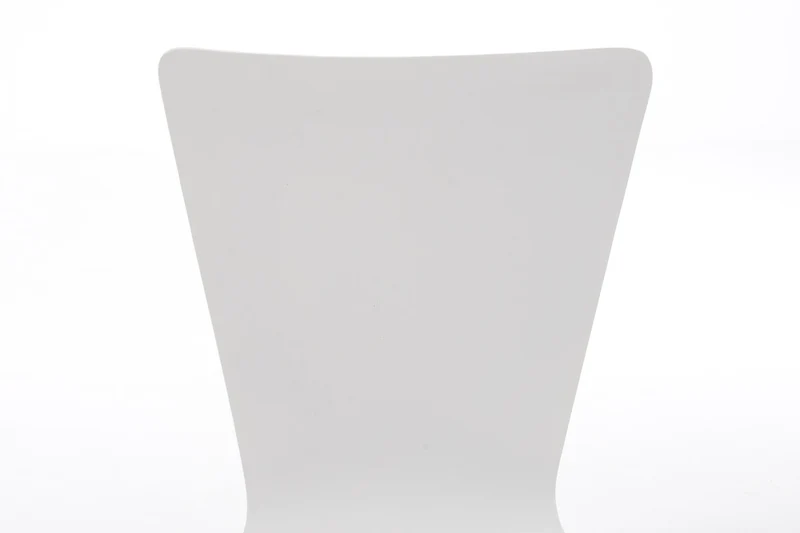 Lot de 2 chaises de cuisine salle à manger empilable en bois blanc et structure stable à quatre pieds en métal 10_0003076