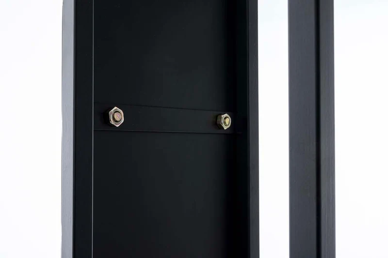 Range-bûches rangement bois de cheminée 160x25 cm en métal noir-mat 10_0003577