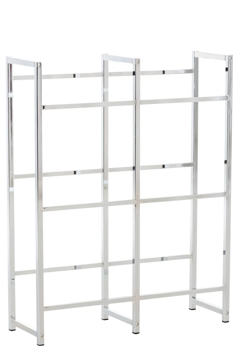 Étagère pour caisses à boissons 91x112 cm pour 6 caisses support rangement étagère sur pied en métal chromé 10_0003215