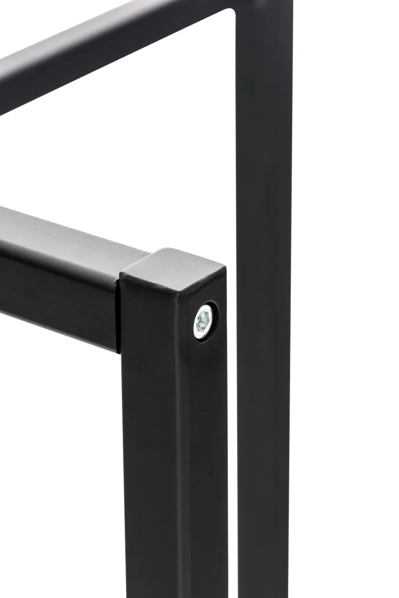 Étagère pour caisses à boissons 75x47 cm pour 2 caisses support rangement étagère sur pied en métal noir 10_0003067