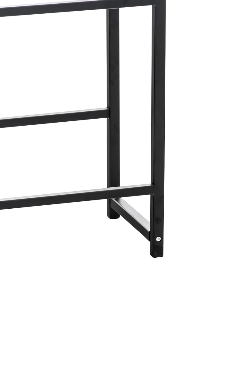 Étagère pour caisses à boissons 75x47 cm pour 2 caisses support rangement étagère sur pied en métal noir 10_0003067