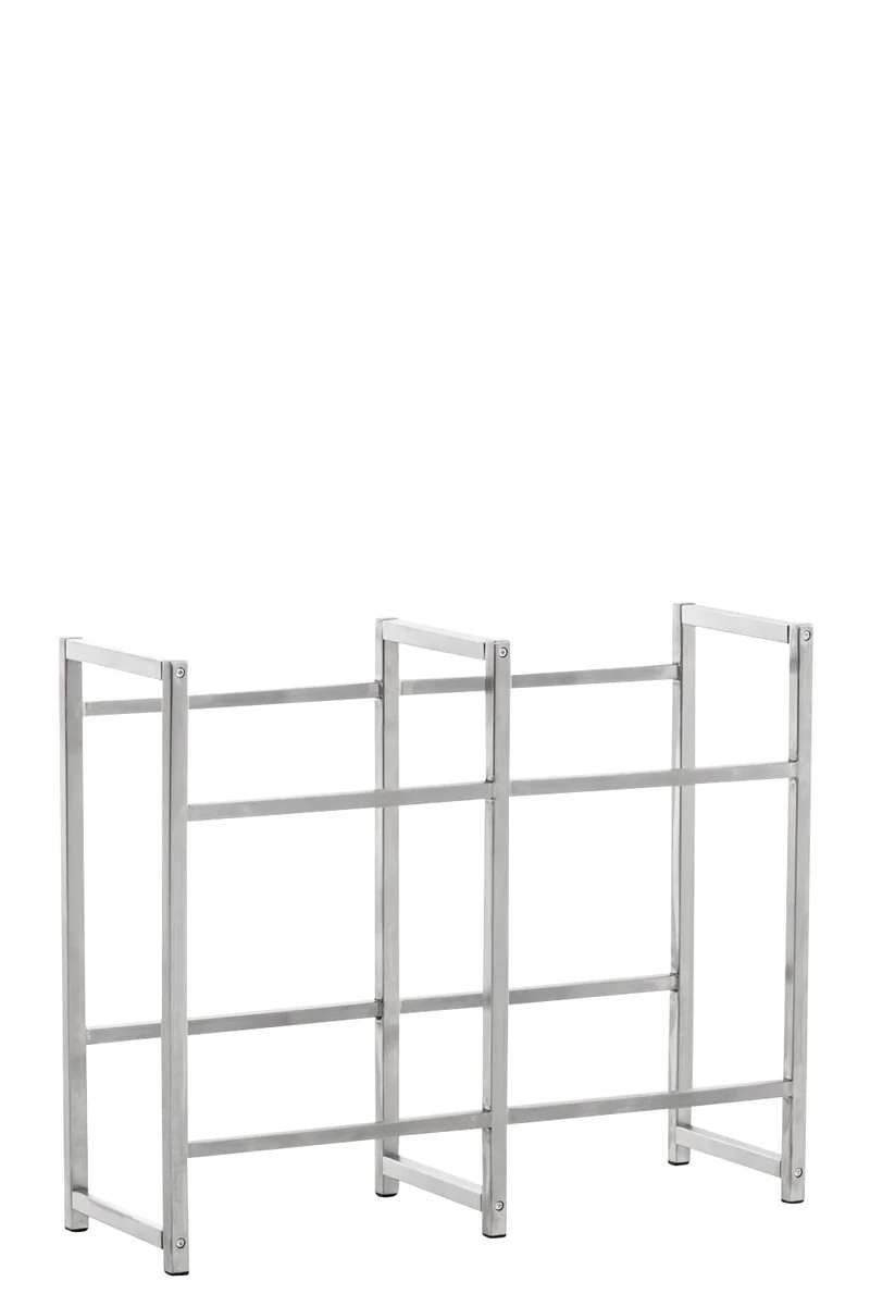 Étagère pour caisses à boissons 75x91 cm pour 4 caisses support rangement étagère sur pied en acier inoxydable 10_0003156