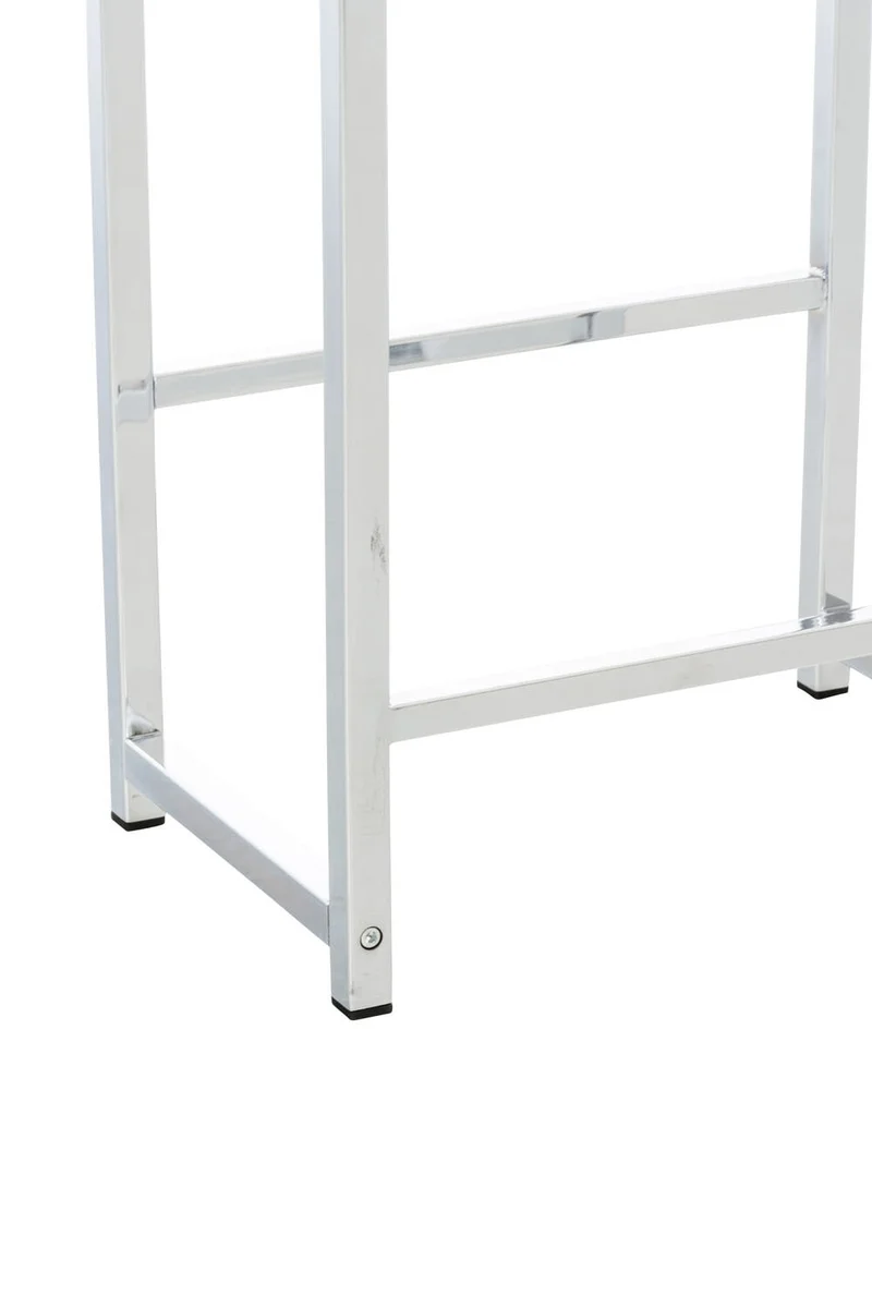 Étagère pour caisses à boissons 91x75 cm pour 4 caisses support rangement étagère sur pied en métal chromé 10_0003158