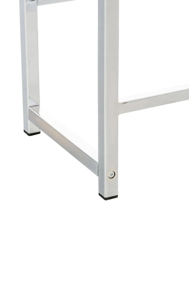Étagère pour caisses à boissons 91x75 cm pour 4 caisses support rangement étagère sur pied en métal chromé 10_0003158