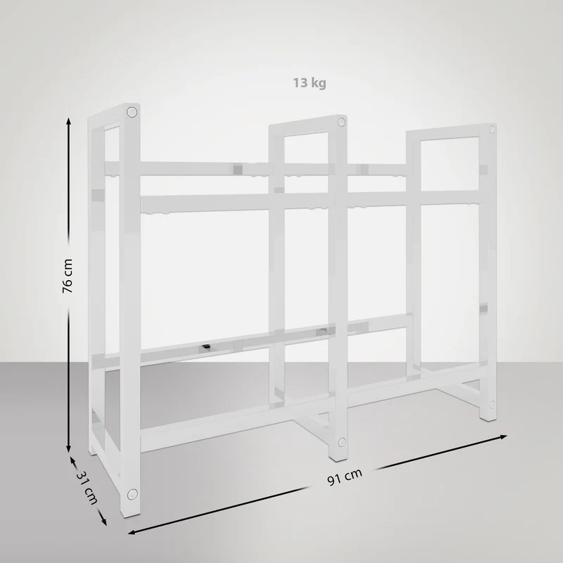Étagère pour 4 caisses à boissons rangement support bouteilles 91x76 cm en métal chromé 10_0003159