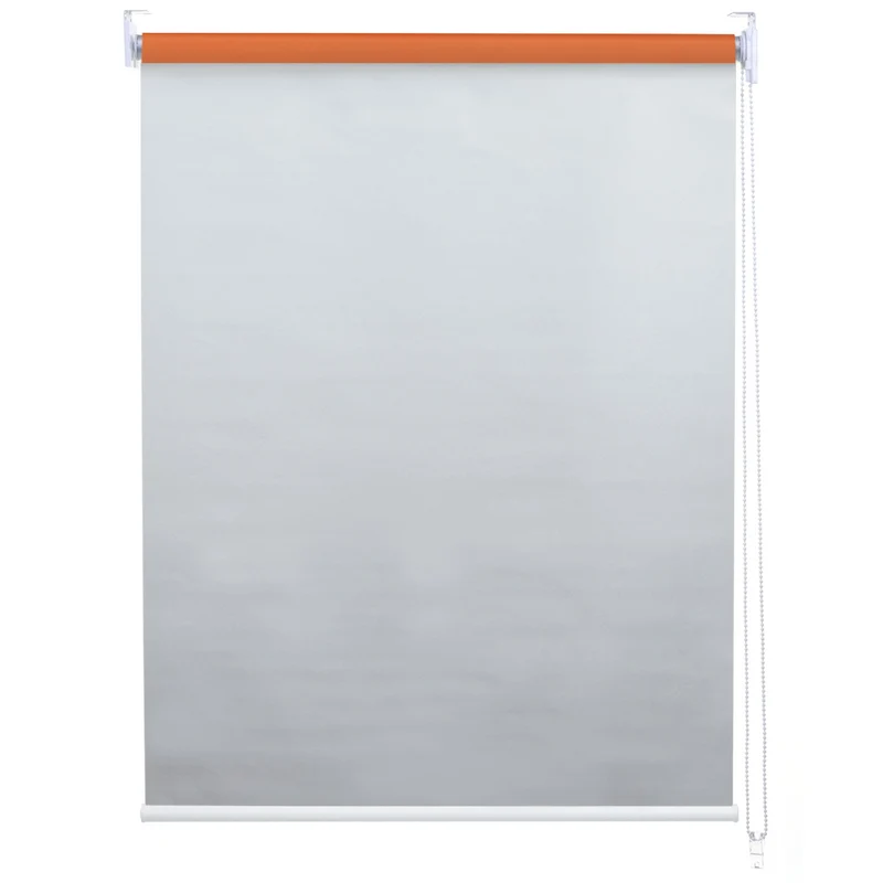 Store enrouleur de fenêtre occultant protection solaire store à tirage latéral 70x230cm opaque orange 04_0004455