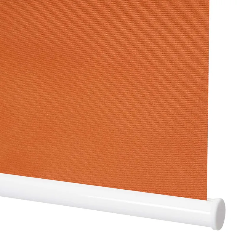 Store enrouleur de fenêtre occultant protection solaire store à tirage latéral 70x230cm opaque orange 04_0004455