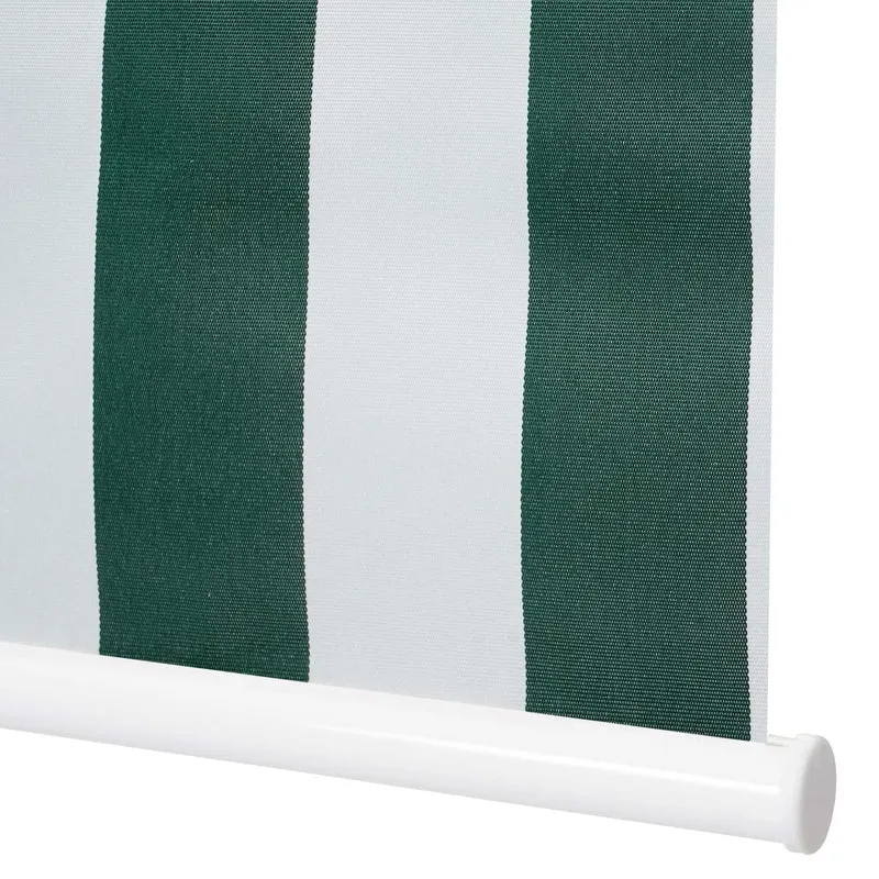 Store enrouleur de fenêtre occultant protection solaire store à tirage latéral 80x230cm opaque vert blanc 04_0004472