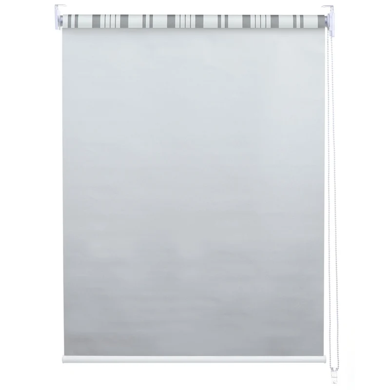 Store enrouleur de fenêtre occultant protection solaire store à tirage latéral 80x230cm opaque gris blanc 04_0004569