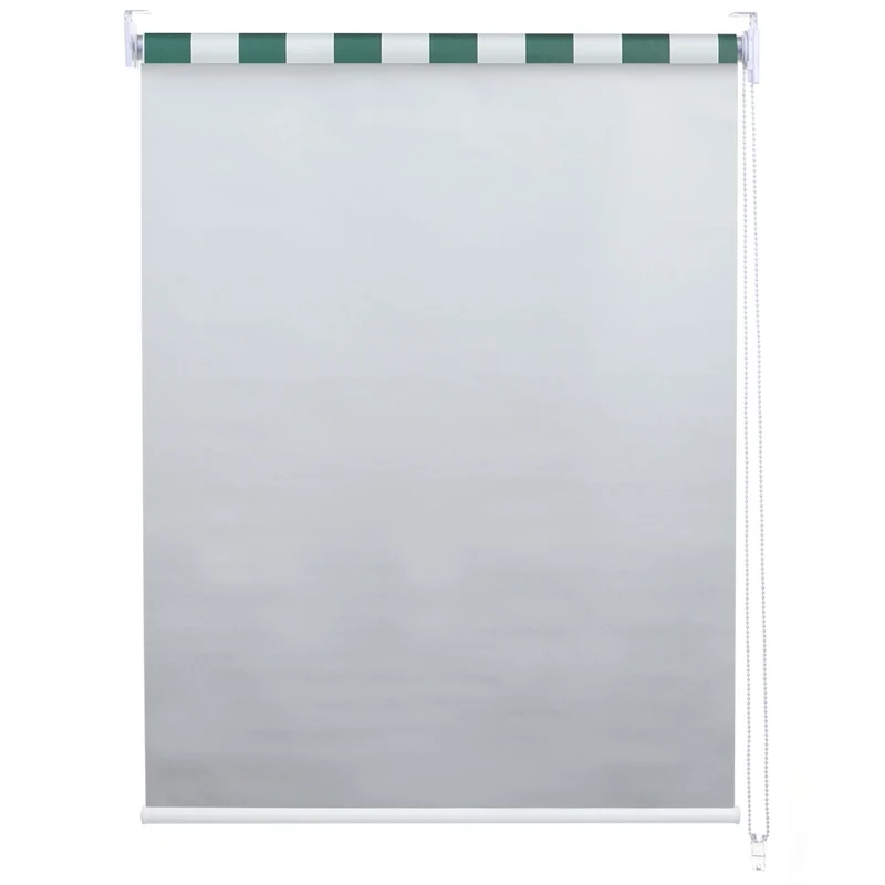 Store enrouleur de fenêtre occultant protection solaire store à tirage latéral 90x230cm opaque vert blanc 04_0004483