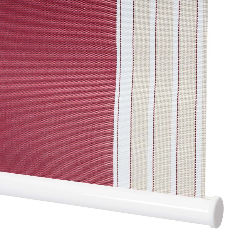 Store enrouleur de fenêtre occultant protection solaire store à tirage latéral 90x230cm opaque rouge/blanc/beige 04_0004590