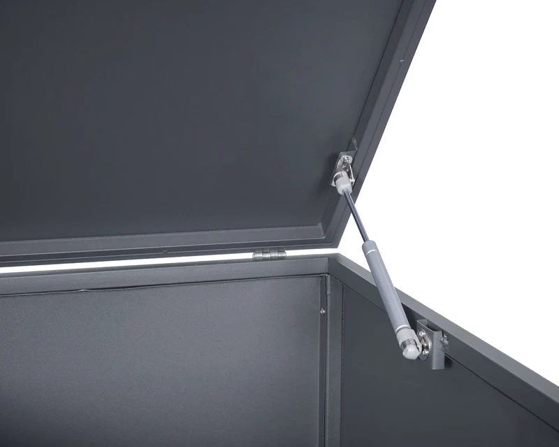 Abri de poubelles extérieur conteneurs à ordures pour une poubelle avec couvercle 116,5x66x80 cm en acier anthracite 04_0002860