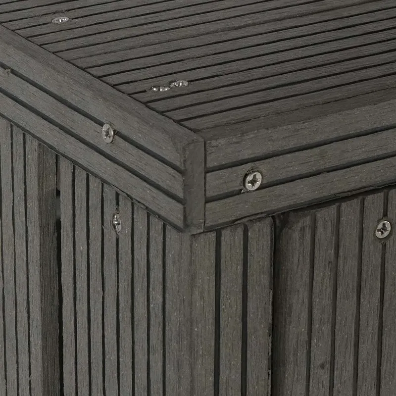 Abri de poubelles extérieur conteneurs à ordures jusqu'à 4 bacs 115x140x100 cm en métal aspect bois extensible gris 04_0005609