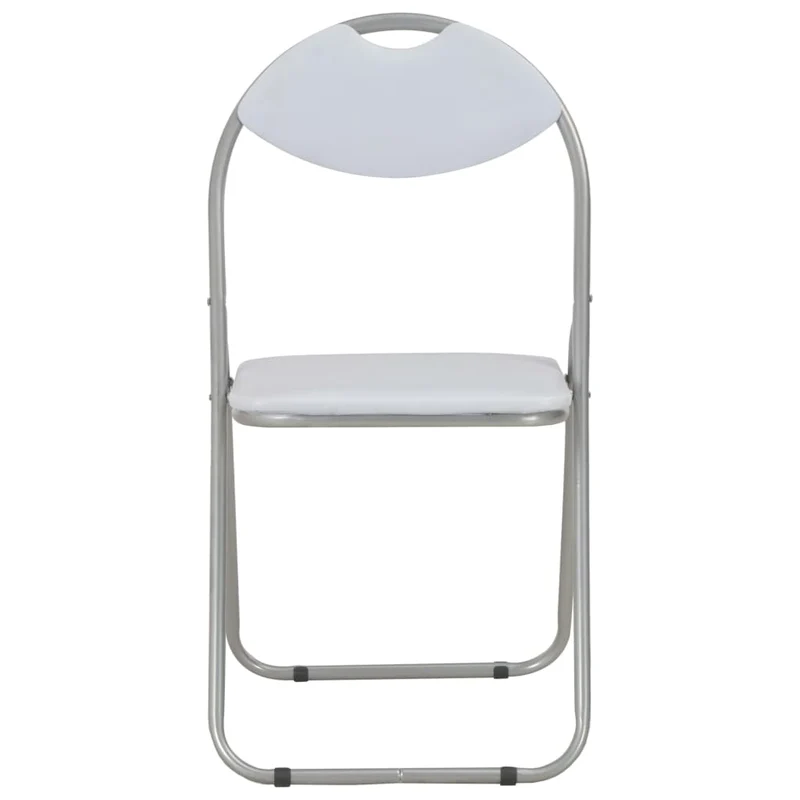 Lot de 6 chaises de salle à manger cuisine pliantes design rétro synthétique blanc CDS022778