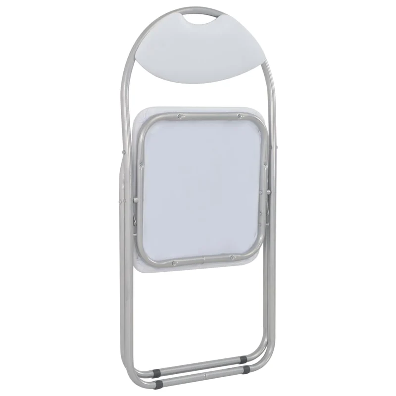 Lot de 6 chaises de salle à manger cuisine pliantes design rétro synthétique blanc CDS022778