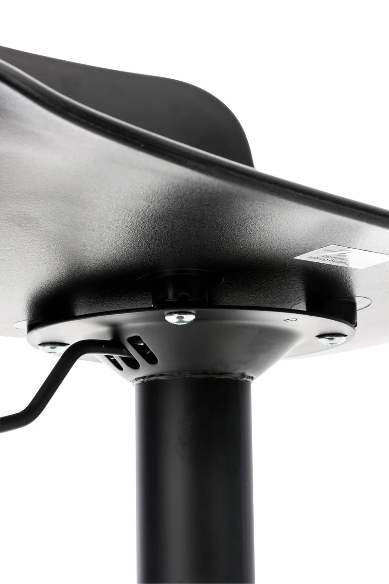 Lot de 2 tabourets de bar hauteur réglable design contemporain en plastique noir pieds trompette noir 10_0000318