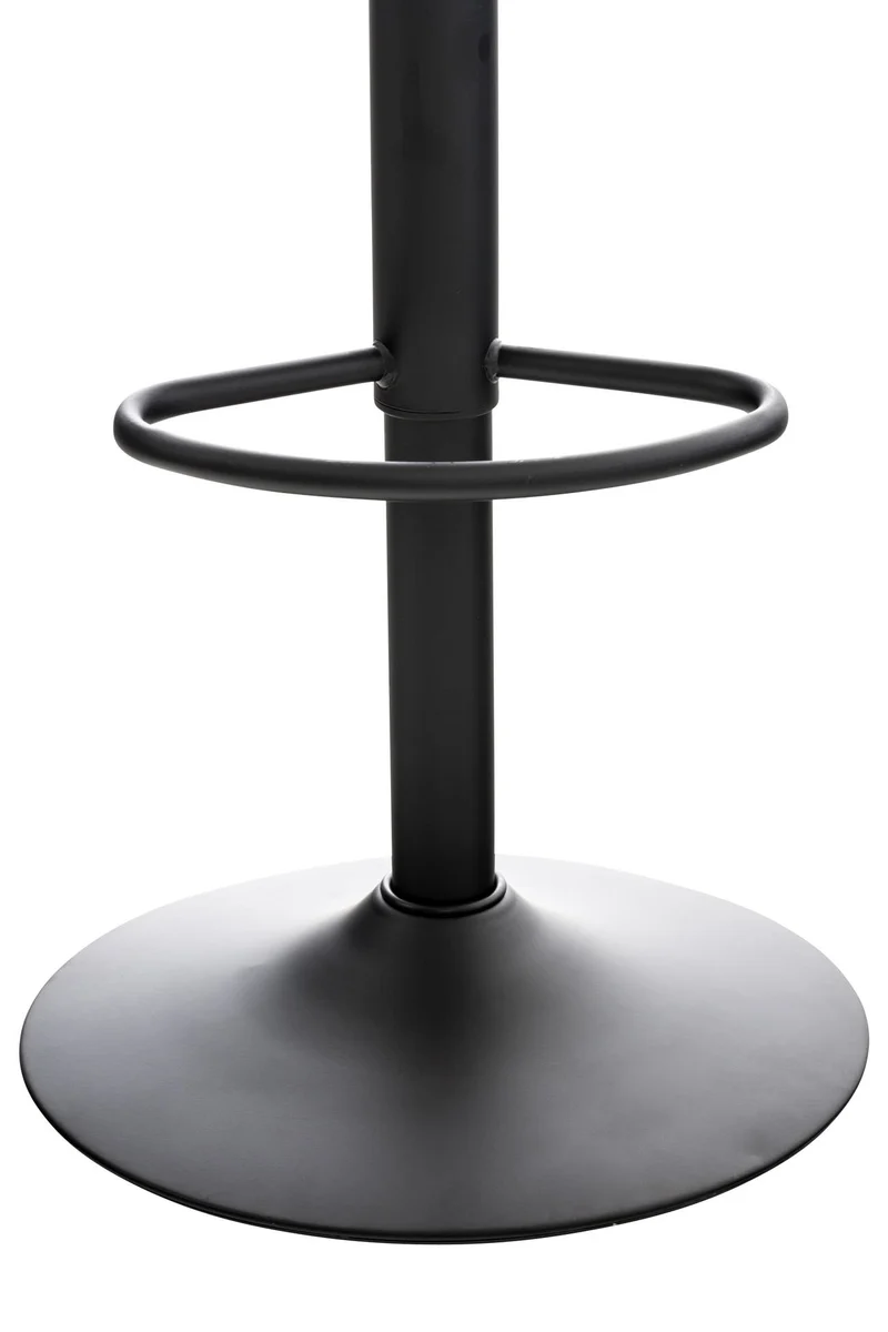 Lot de 2 tabourets de bar hauteur réglable design contemporain en plastique noir pieds trompette noir 10_0000318