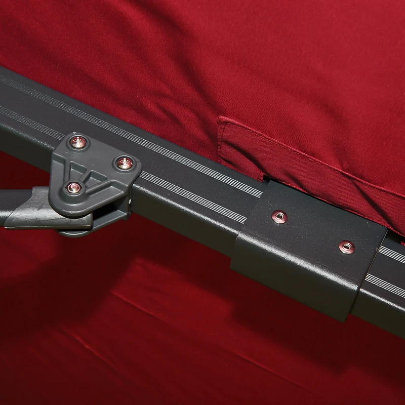 Parasol déporté 3x4 m diamètre 5 m orientable inclinable sans pied aluminium polyester bordeaux 04_0007961
