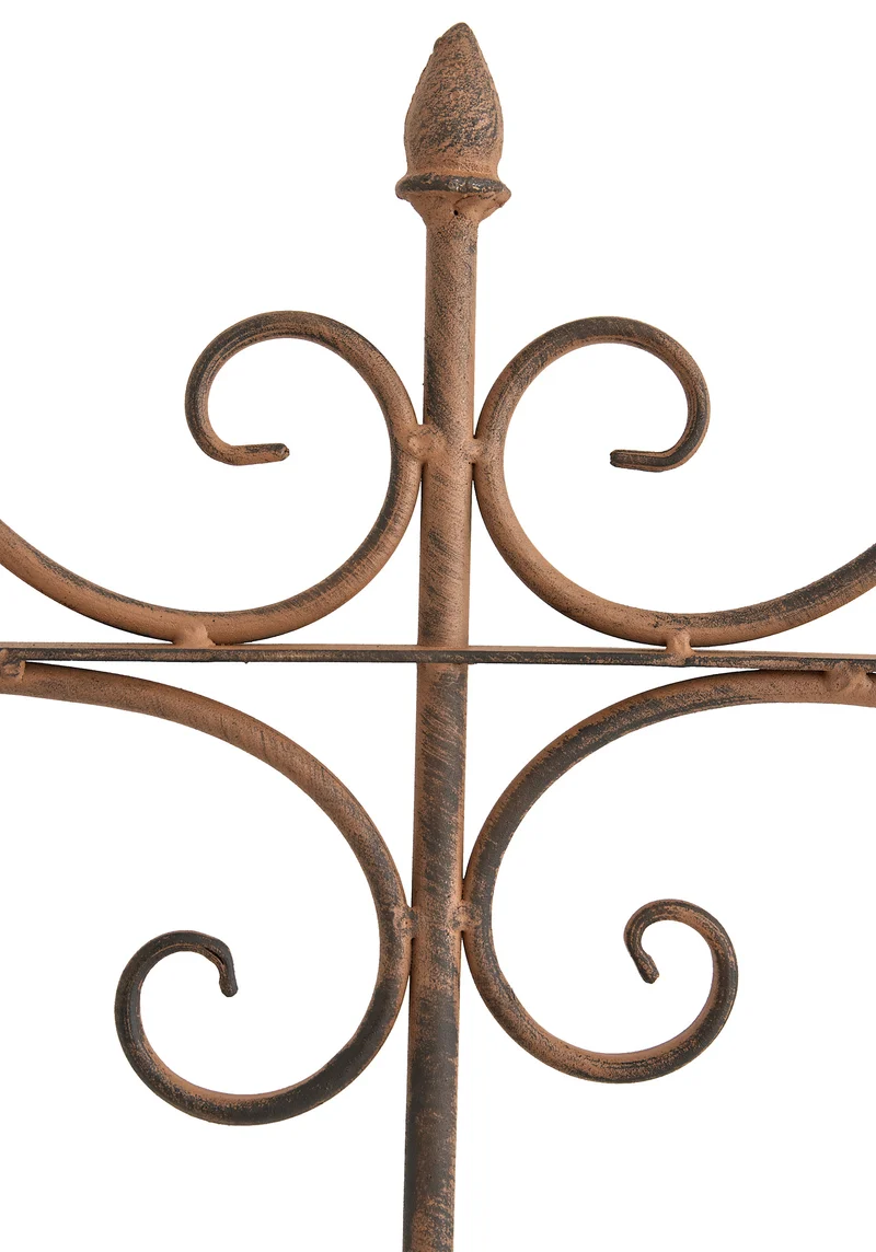 Treillis de jardin support plantes grimpantes décoration métal marron vieilli 10_0003879