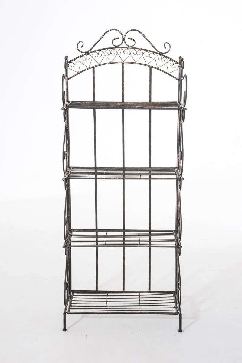 Etagère pour plantes 4 niveaux en fer 153x61x33 cm bronze vieilli ETA10019