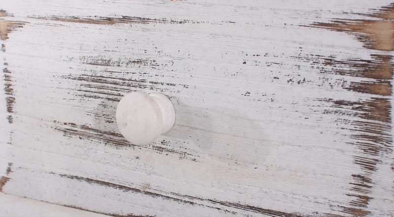 Commode 90 cm avec 2 tiroirs et 1 porte style shabby vintage bois paulownia blanc 04_0011439