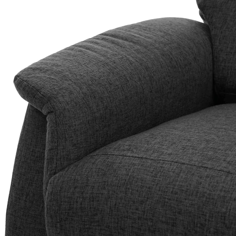 Fauteuil relax inclinable 102 x 79 x 96 cm avec repose pieds dossier ajustable en tissu gris 04_0010941