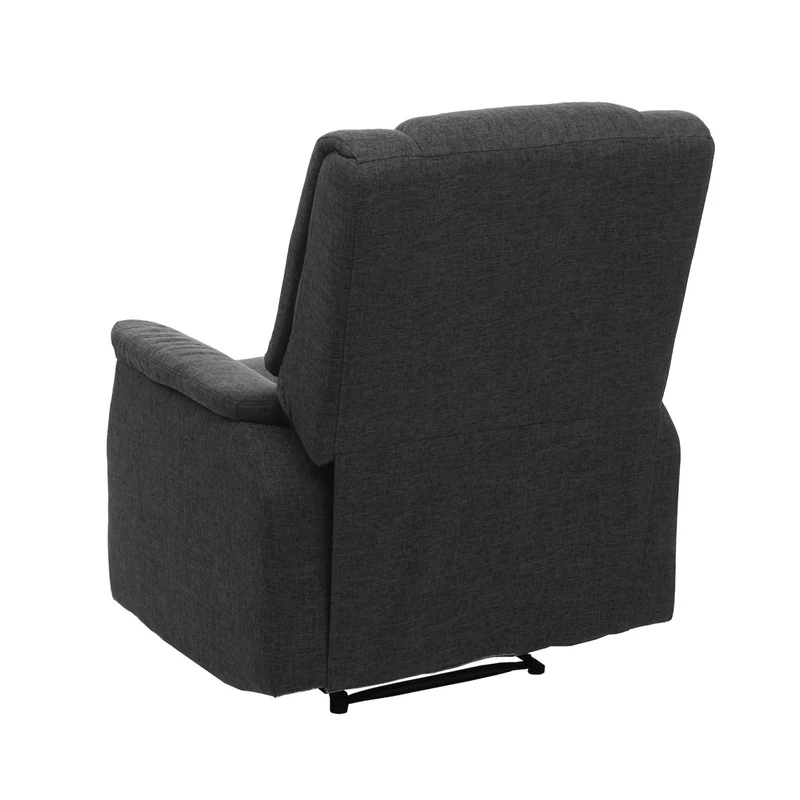 Fauteuil relax inclinable 102 x 79 x 96 cm avec repose pieds dossier ajustable en tissu gris 04_0010941