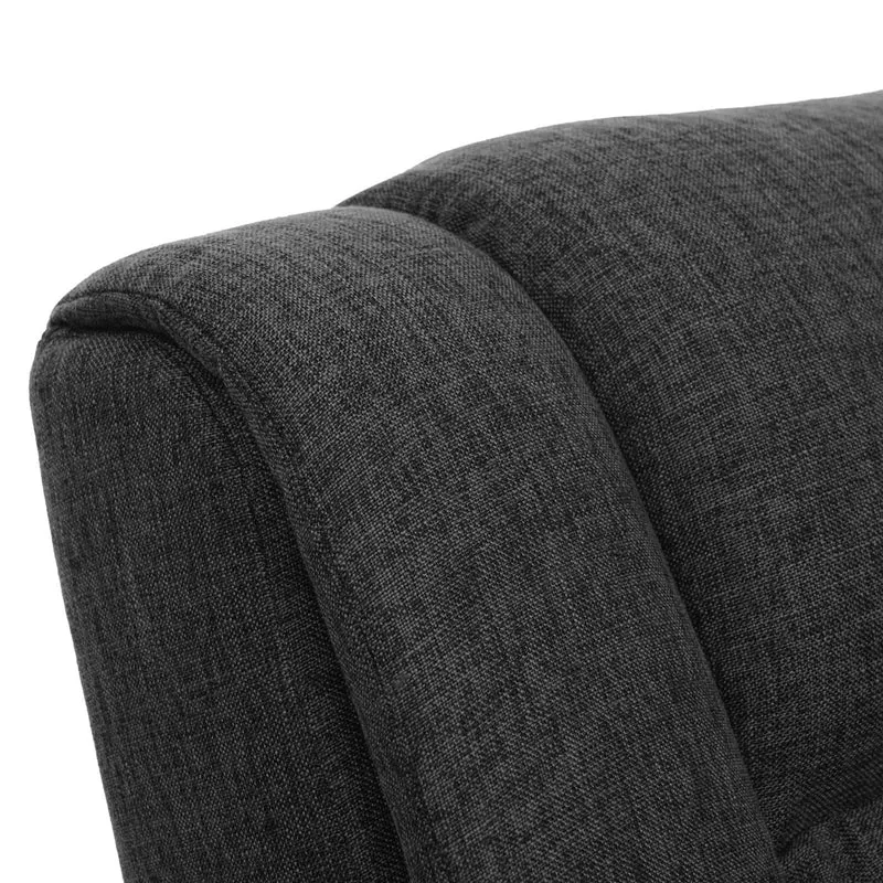Fauteuil relax inclinable 102 x 79 x 96 cm avec repose pieds dossier ajustable en tissu gris 04_0010941