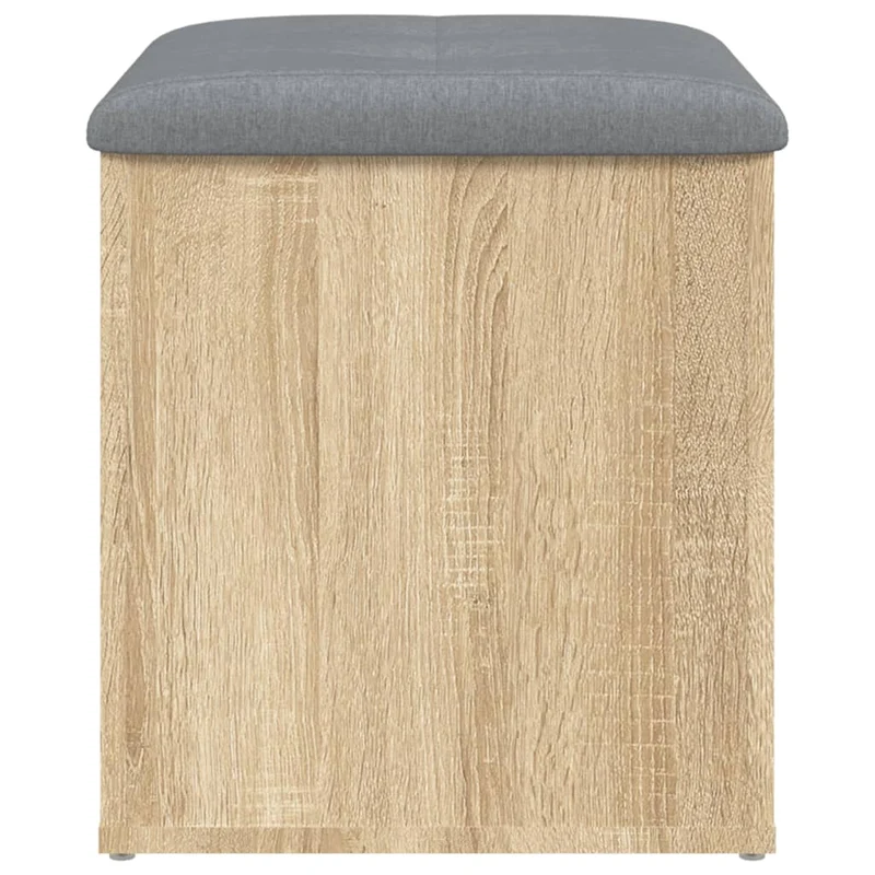 Tabouret banquette de rangement couleur chêne sonoma 42 x 42 x 45 cm bois d'ingénierie brun DEC024751