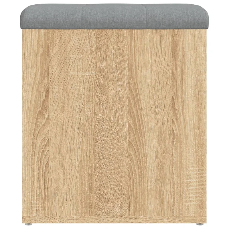 Tabouret banquette de rangement couleur chêne sonoma 42 x 42 x 45 cm bois d'ingénierie brun DEC024751