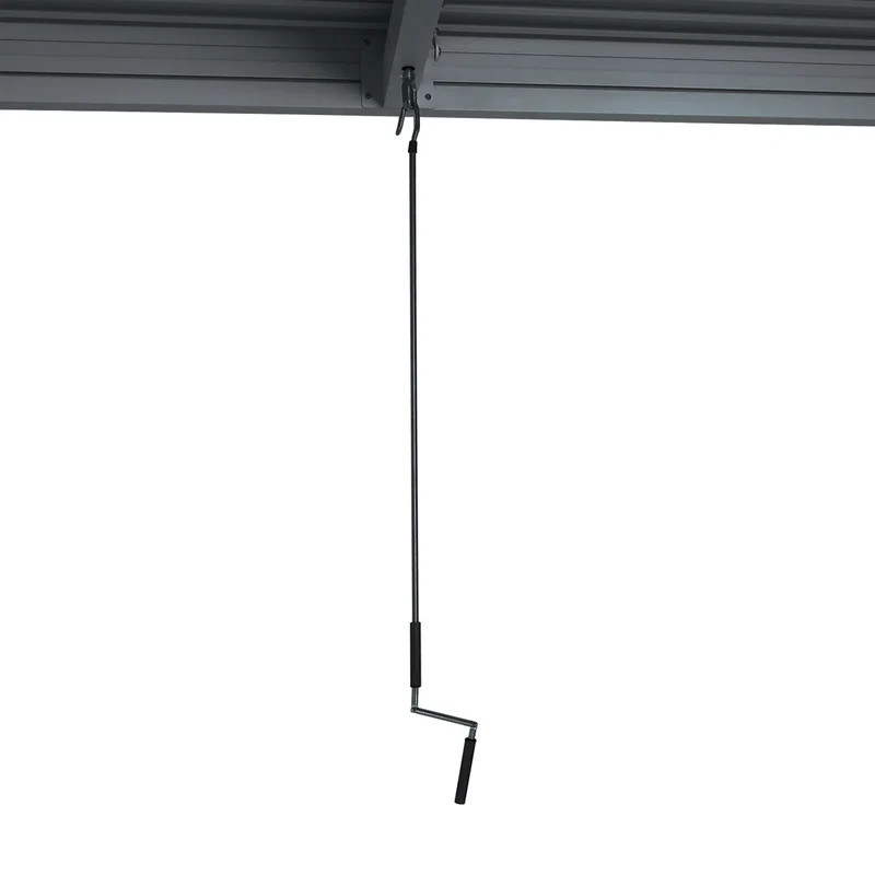 Pergola bioclimatique 583 x 301 cm hauteur 220 cm toit à lames orientables aluminium anthracite 04_0010263