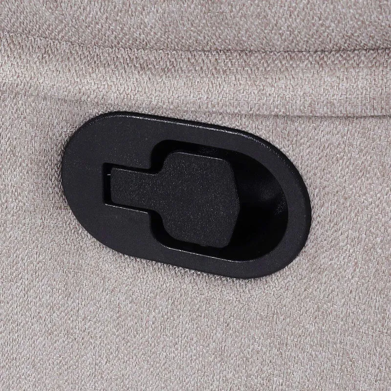 Canapé cinéma 2 places relax fauteuil inclinable avec repose pieds suspension Nosag tissu polyester gris brun 04_0010163
