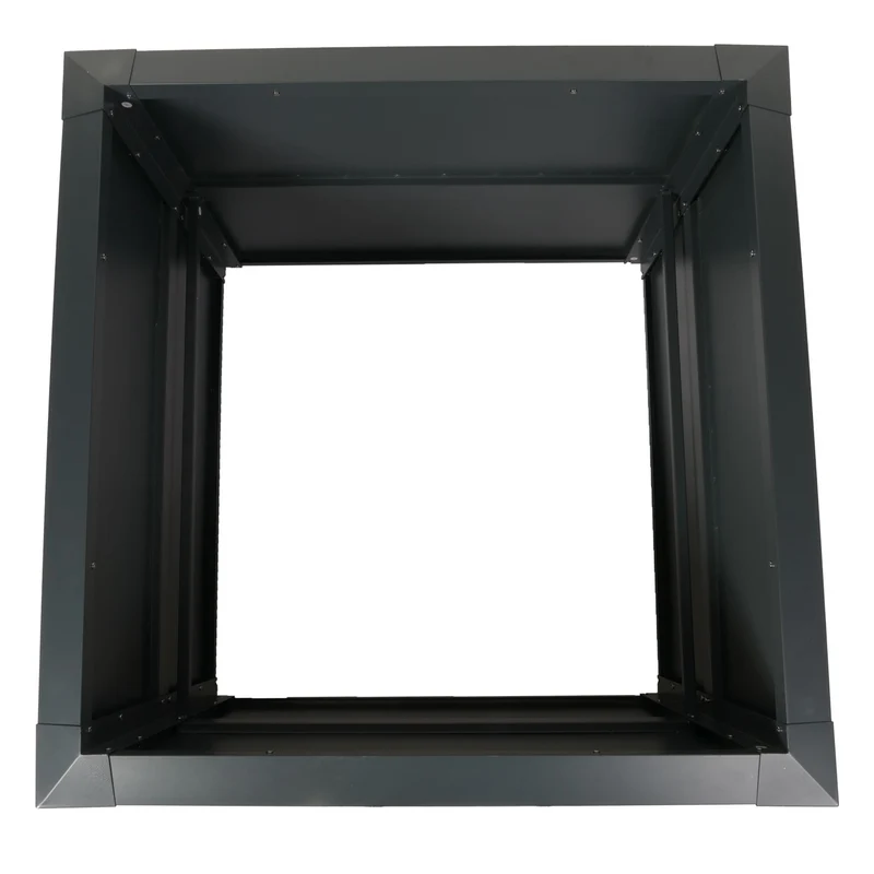 Haut potager métal 78x110x110 cm bac de jardin jardinière potager protection anti escargots acier thermolaqué anthracite 04_0010116