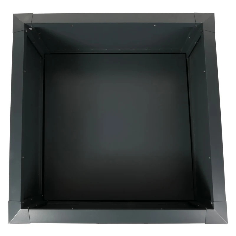 Haut potager métal 78x110x110 cm bac de jardin jardinière potager protection anti escargots acier thermolaqué anthracite 04_0010116