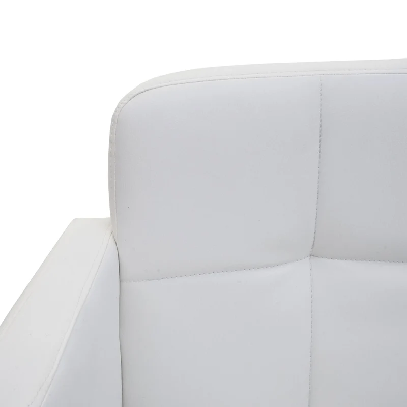 Chaise de salle à manger pivotante en PVC blanc coins et bords arrondis hauteur fixe 04_0006283