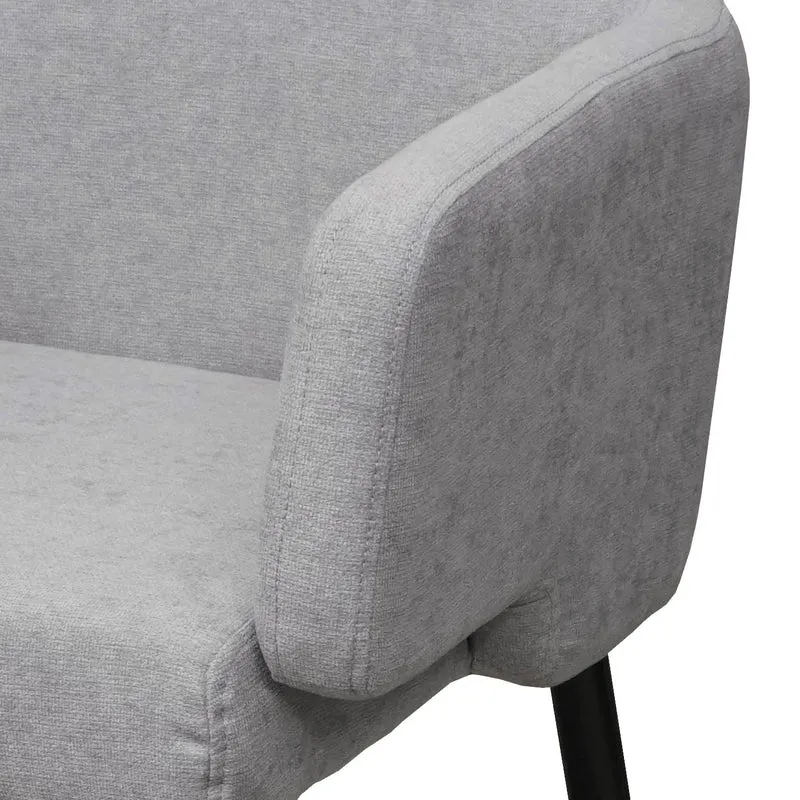 Ensemble de salle à manger 2x chaise de salle à manger et 1x banc en tissu gris 04_0006757