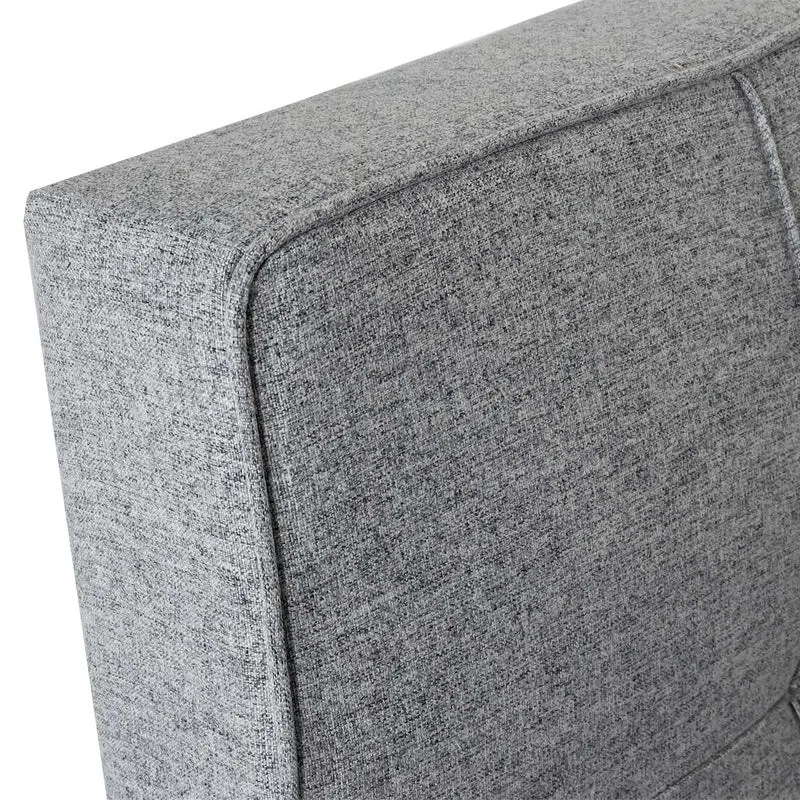 Fauteuil de couchage chaise pliante canapé-lit lit d'appoint relaxation surface de couchage 103x197 cm en tissu gris clair 04_0006248
