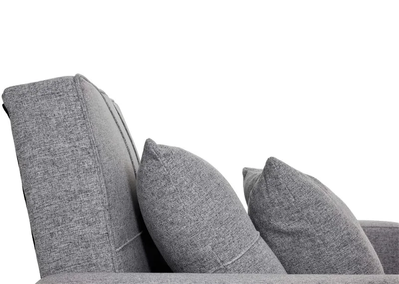 Fauteuil de couchage chaise pliante canapé-lit lit d'appoint relaxation surface de couchage 103x197 cm en tissu gris clair 04_0006248