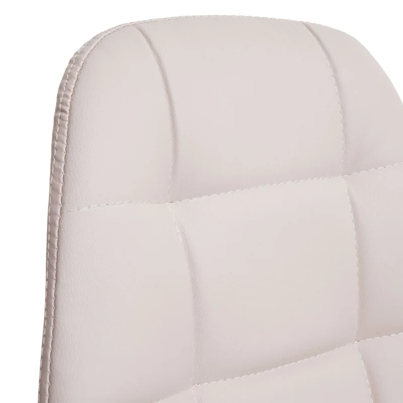 2x tabourets de bar comptoir chaise haute en synthétique crème base et cadre en acier chromé 04_0000104