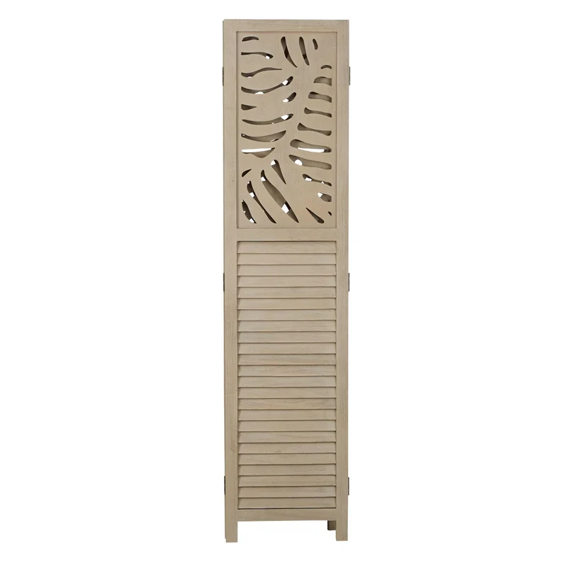 Paravent en bois couleur sable à 3 panneaux 170x120 idéal pour séparer et décorer votre espace PAR06098