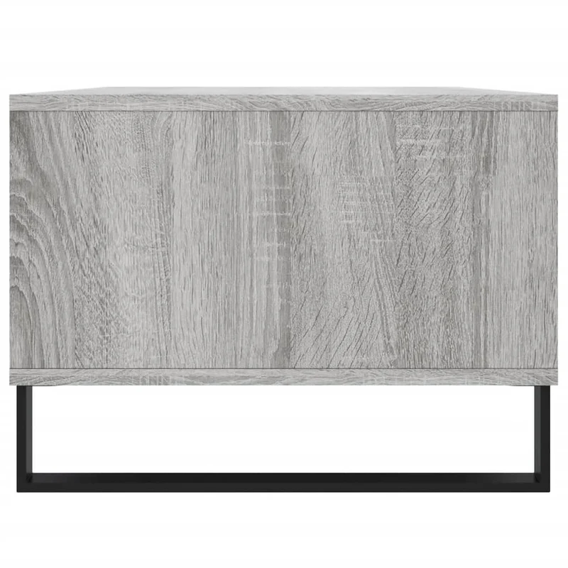 Table basse avec tiroir 90 x 50 x 36,5 cm bois d'ingénierie gris et métal DEC040130