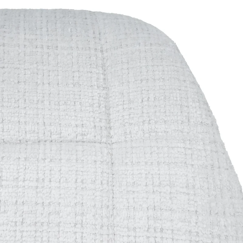 Lot de 2 chaises de salle à manger pivotantes 360° pied central en acier siège en tissu chenille crème 04_0009888