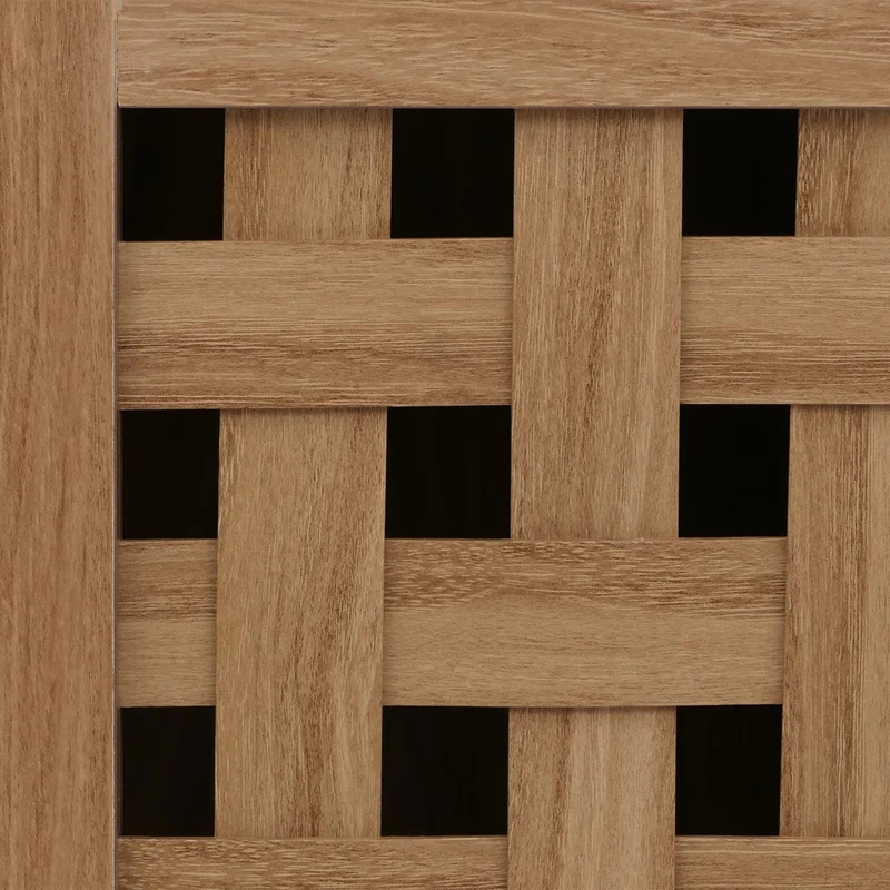 Armoire de rangement design avec portes effet tressé 3D meuble avec tiroirs et étagères 138 cm MDF marron 04_0009816
