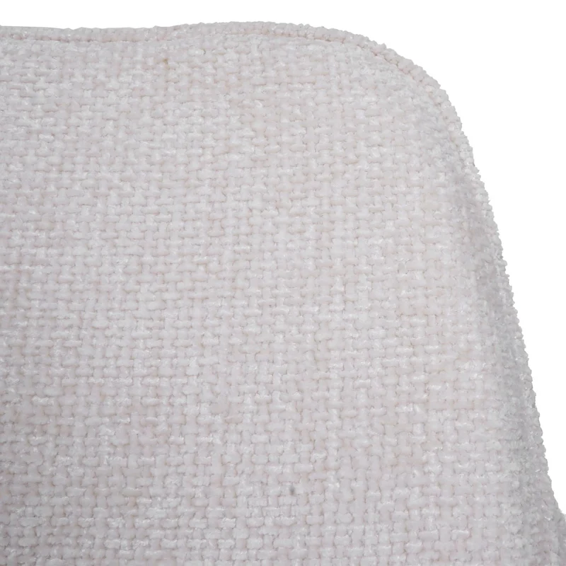 Lot de 2 chaises de salle à manger pivotantes 180° avec retour automatique avec accoudoirs confortables en tissu chenille crème pieds métal 04_0009983